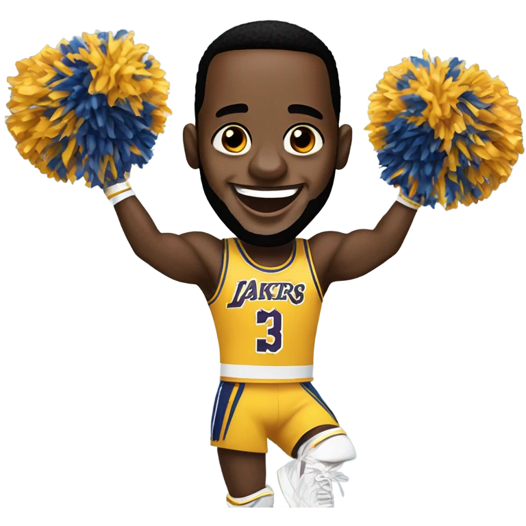 lebron cheerleading emoji