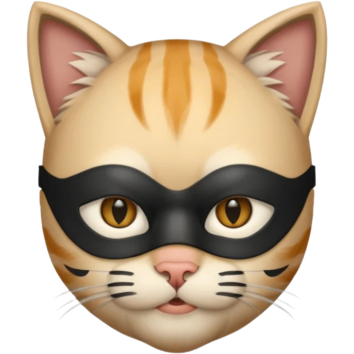 boy wearing cat theme half mask emoji