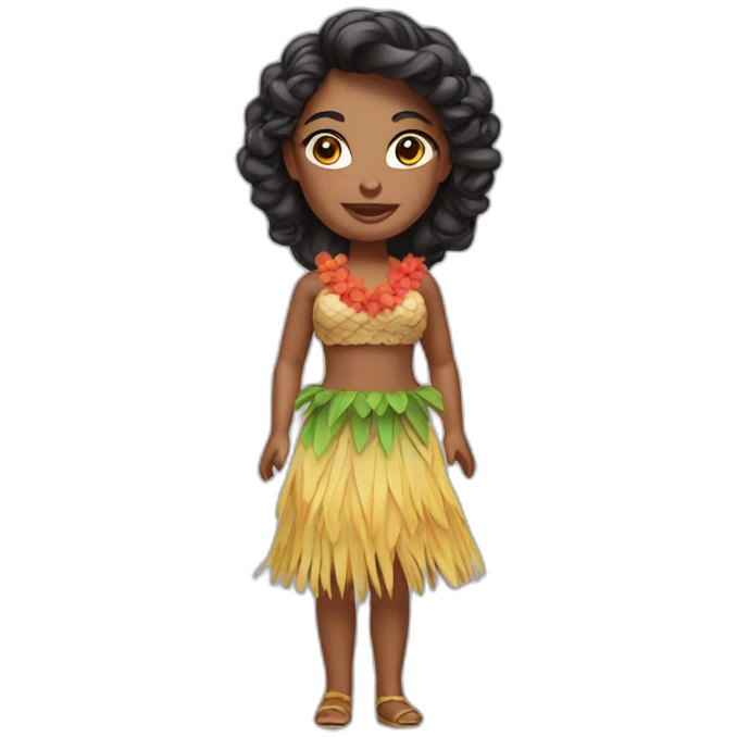 hula girl doll emoji