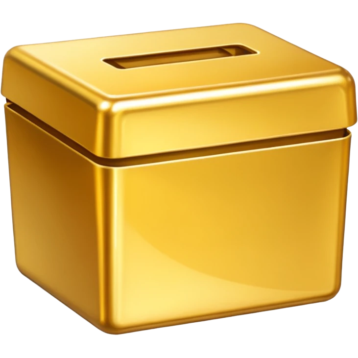 Clean Gold box frontview emoji