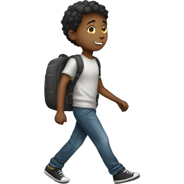 A boy walking emoji