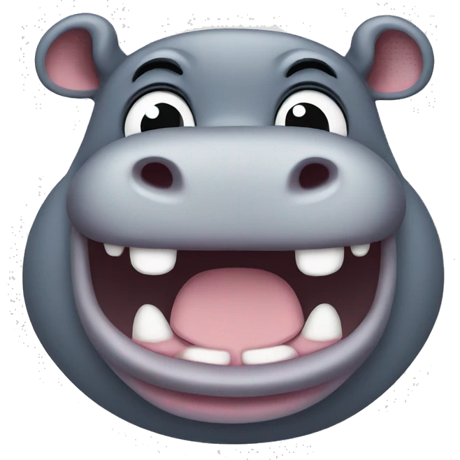 laughing crying hippo emoji
