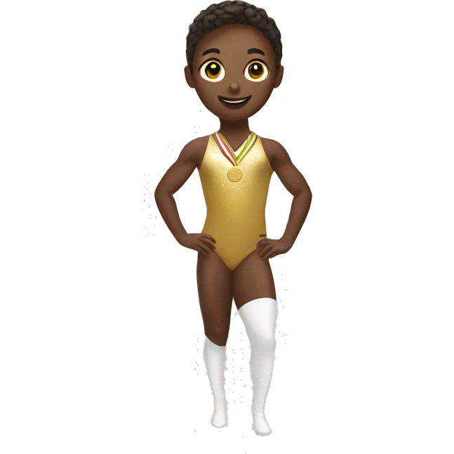 Gymnast with golden medal emoji