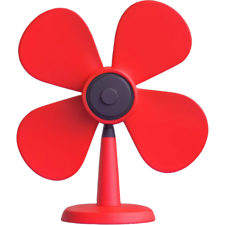 red electric fan emoji