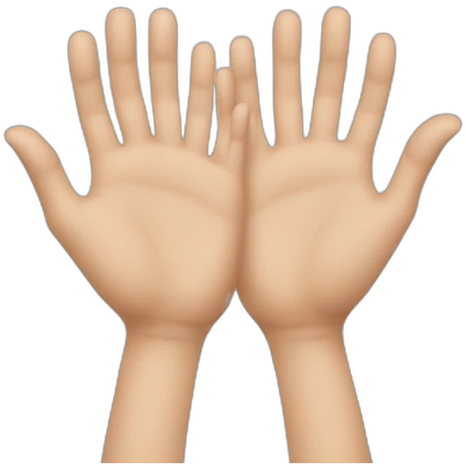 Two hand and middle s emoji