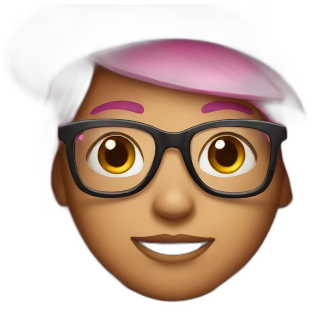girl with cap and glasses emoji