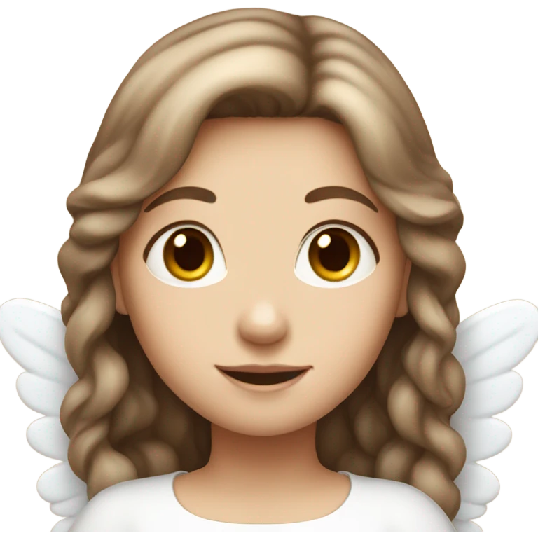 Angel fairy white girl with brown hair emoji