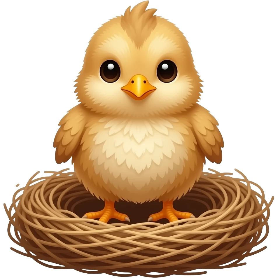 chicken baby front view emoji