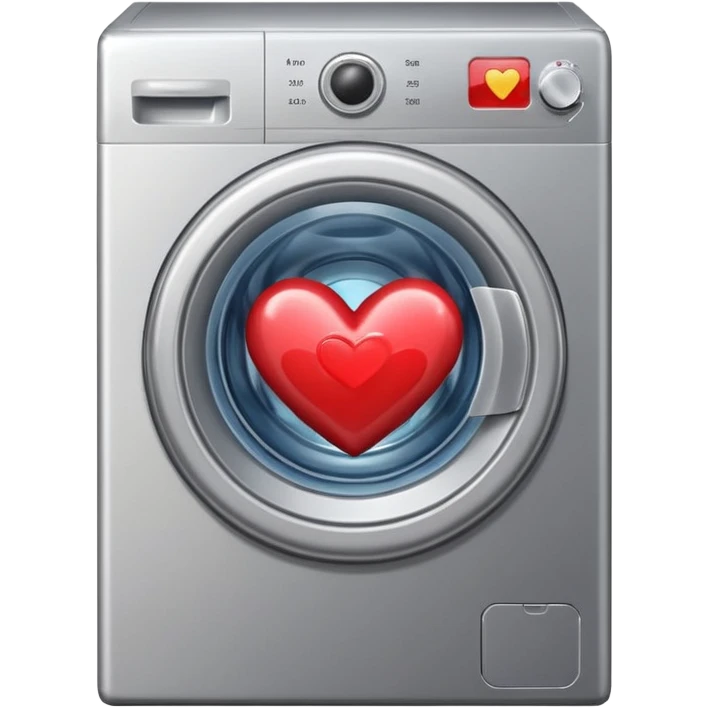 The washing machine inside the heart emoji
