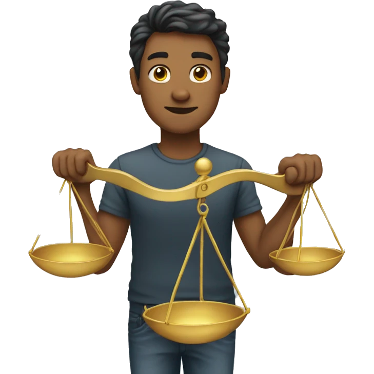 a person holding scales  emoji