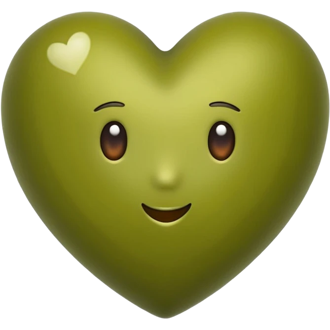 green olive heart emoji