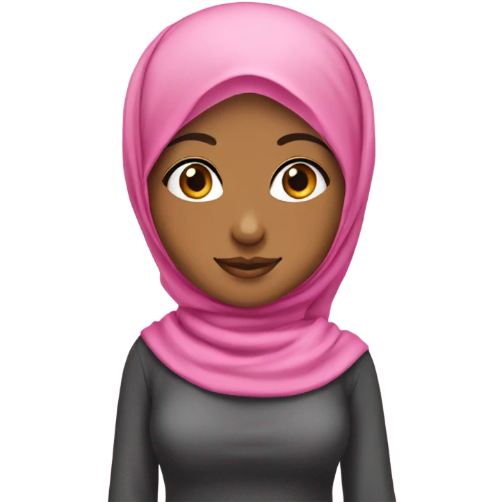 Create a hijabi girl wearing pink hijab  emoji