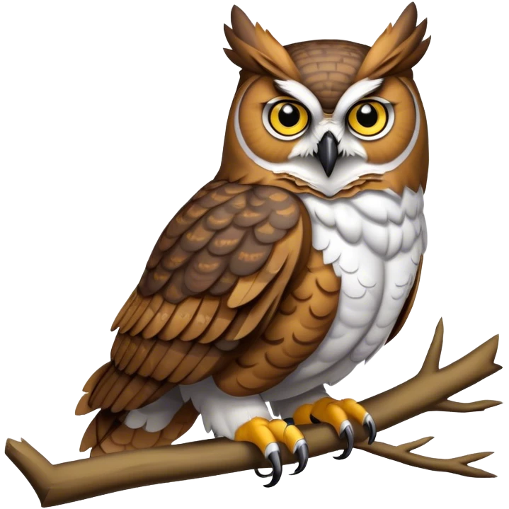 Full Body Great Horned Owl emoji