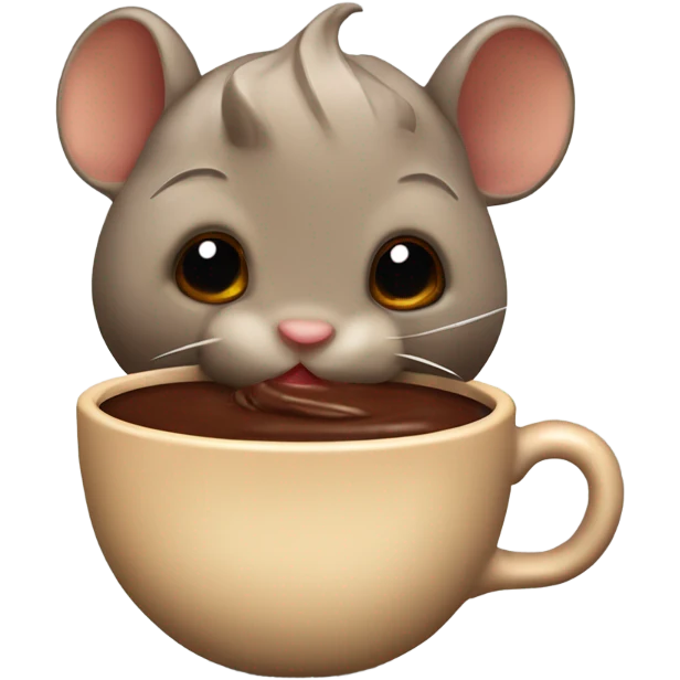 Ardilla tomando chocolate caliente emoji