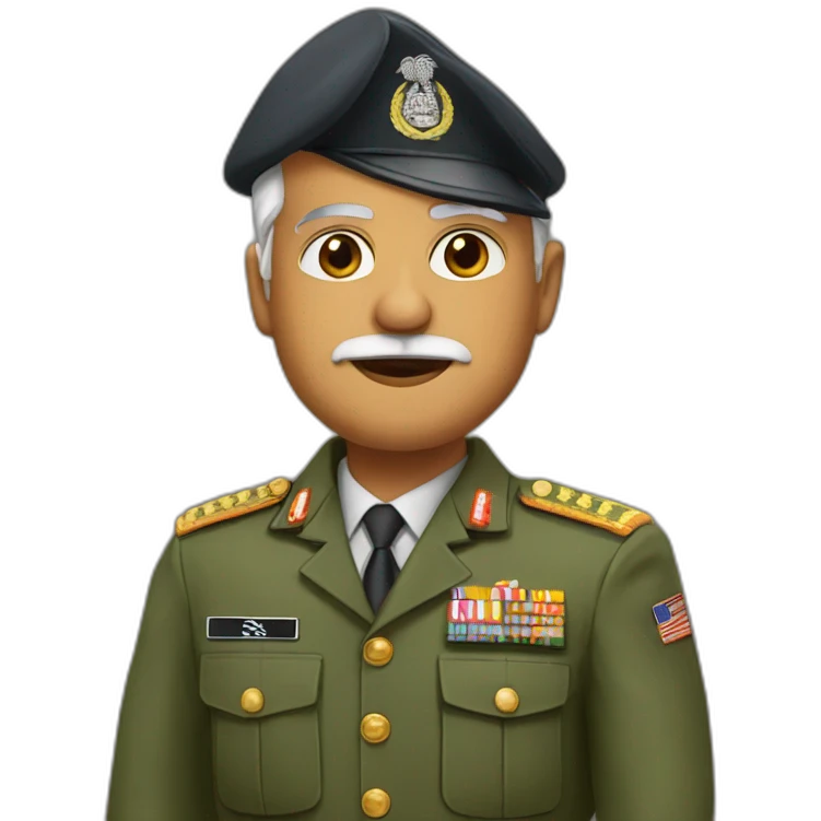 Modi as military guy emoji