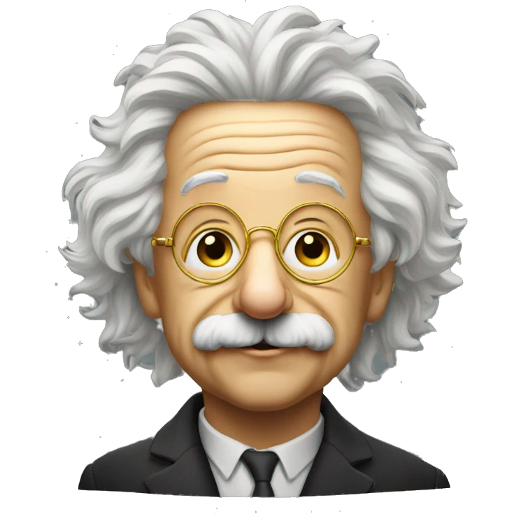 albert einstein with golden stars eyes glasses emoji
