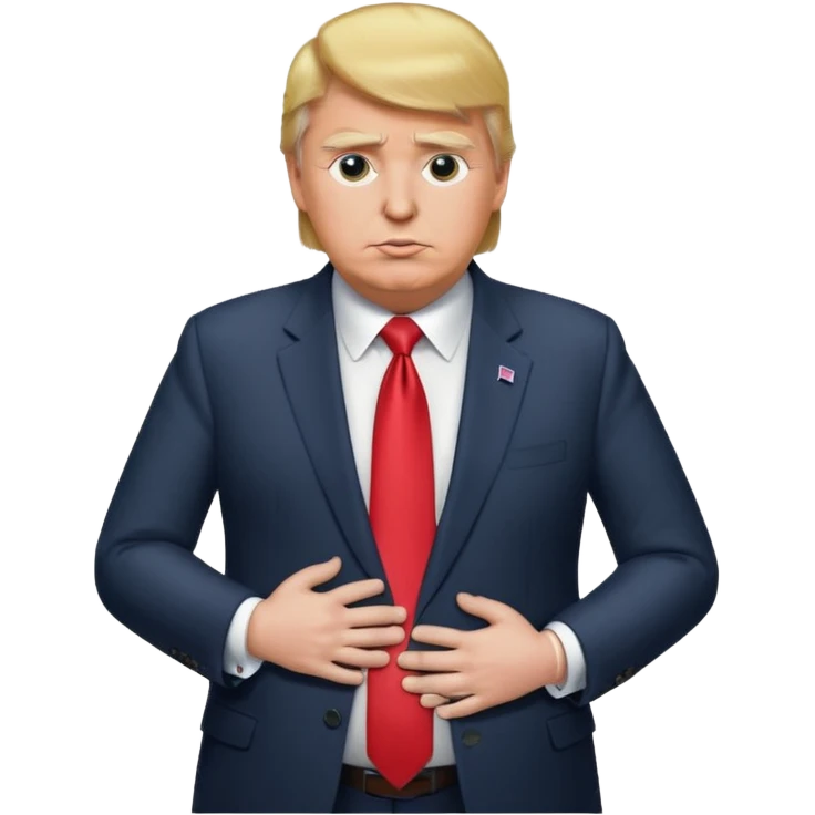 pregnant donald trump rubbing his belly emoji