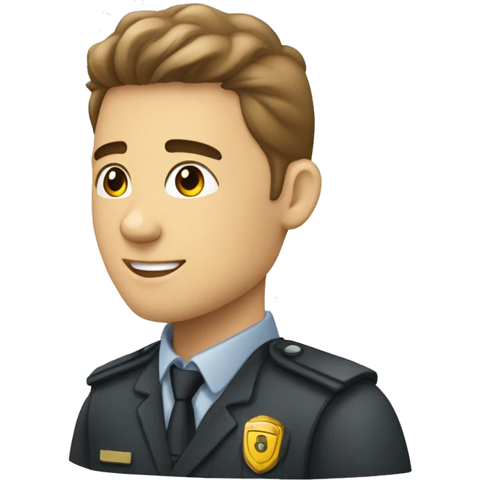Joven profesional,alegre, transmite seguridad emoji