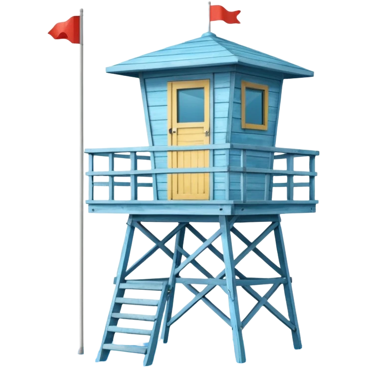 lifeguard tower, in light blue colour emoji
