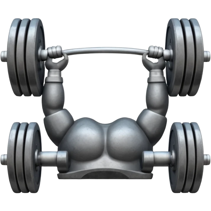 Gym facade with a sign featuring giant weights. emoji