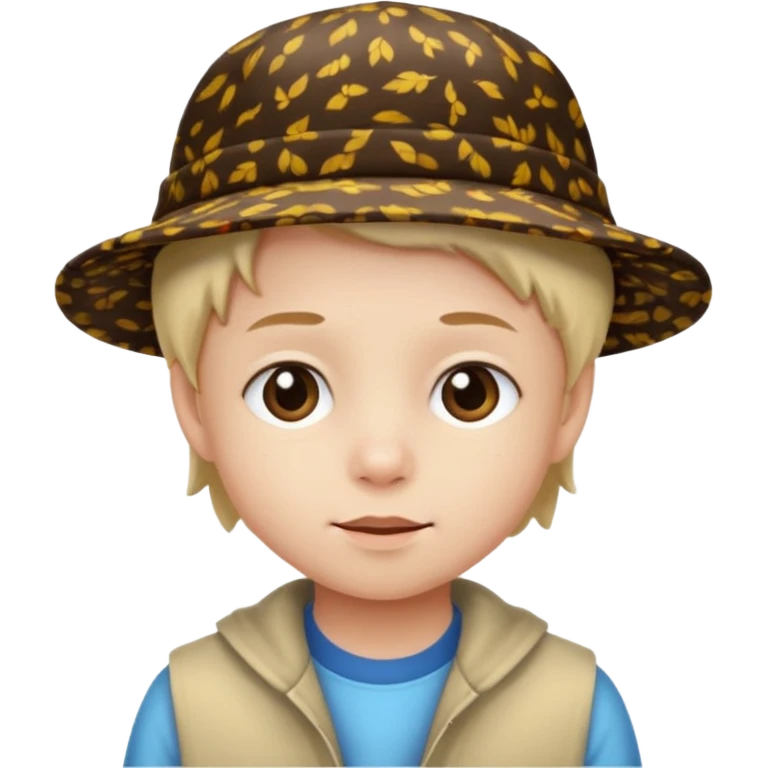 print hat with kid emoji