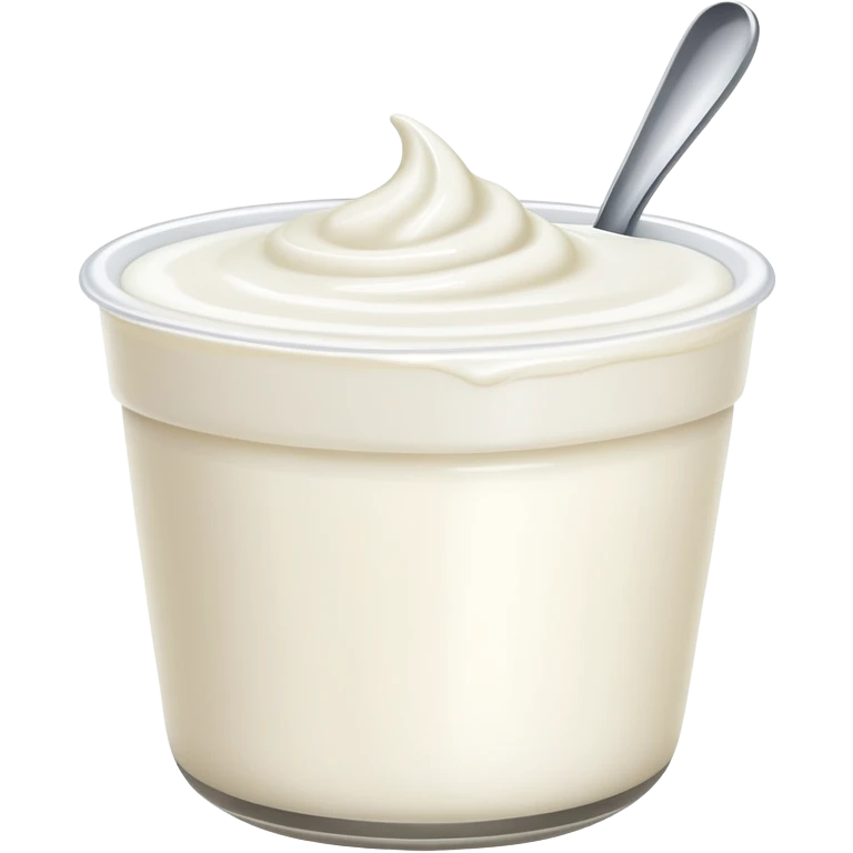 A cup of plain white yogurt emoji