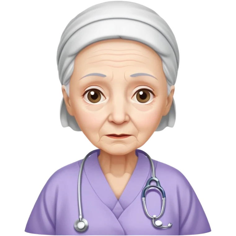 old lady with cancer  emoji