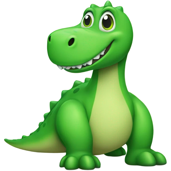 happy green dino emoji