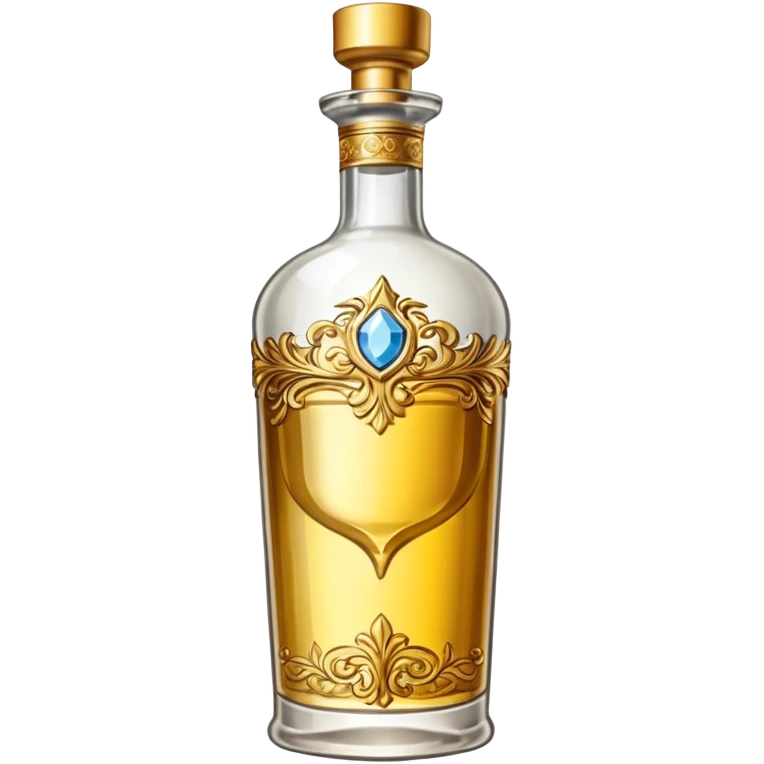 a golden bottle of vodka emoji