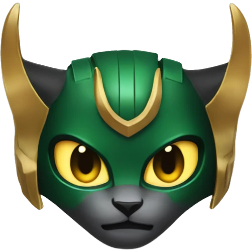 loki as cat zoom out and horns helmet  emoji