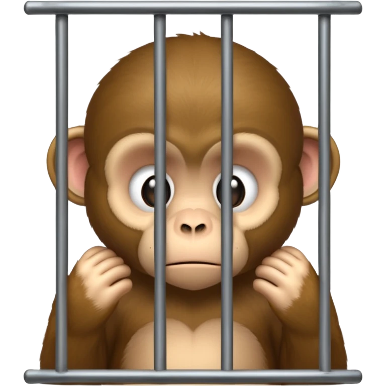 Monkey behind bars emoji