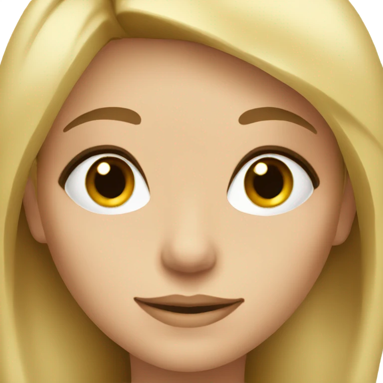 Doctor blonde girl with brown eyes emoji