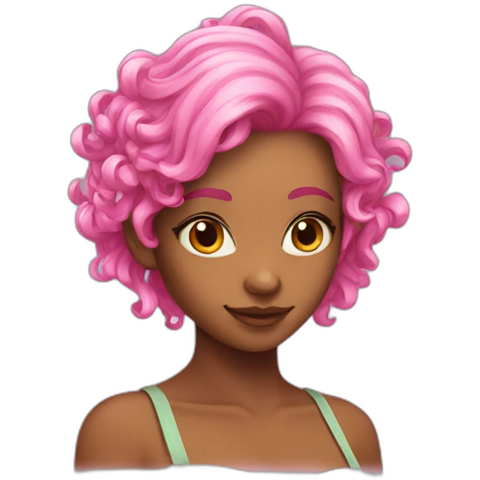 pink hair fae emoji