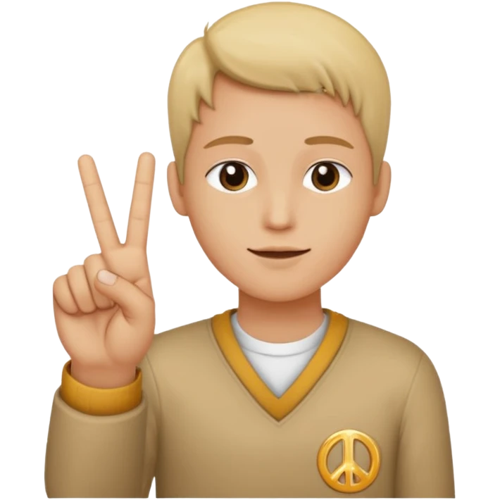 Deux signes peace avec main a l'horizontal avec index de la main droite qui touche le majeur de la main gauche emoji