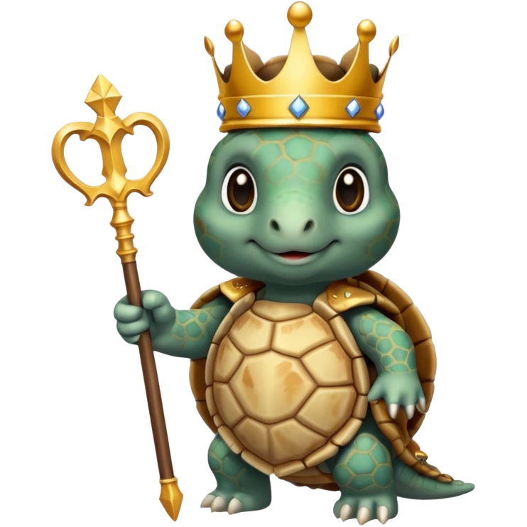 royal tortiose with scepter in left hand emoji