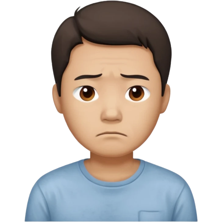 create image of chinese man in 1980 year, looks poor, sad, looking straight and tired emoji