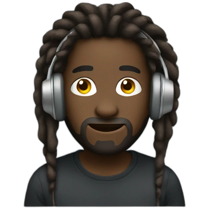 emoji-man-dreadlocks-dark-skin-headphones emoji