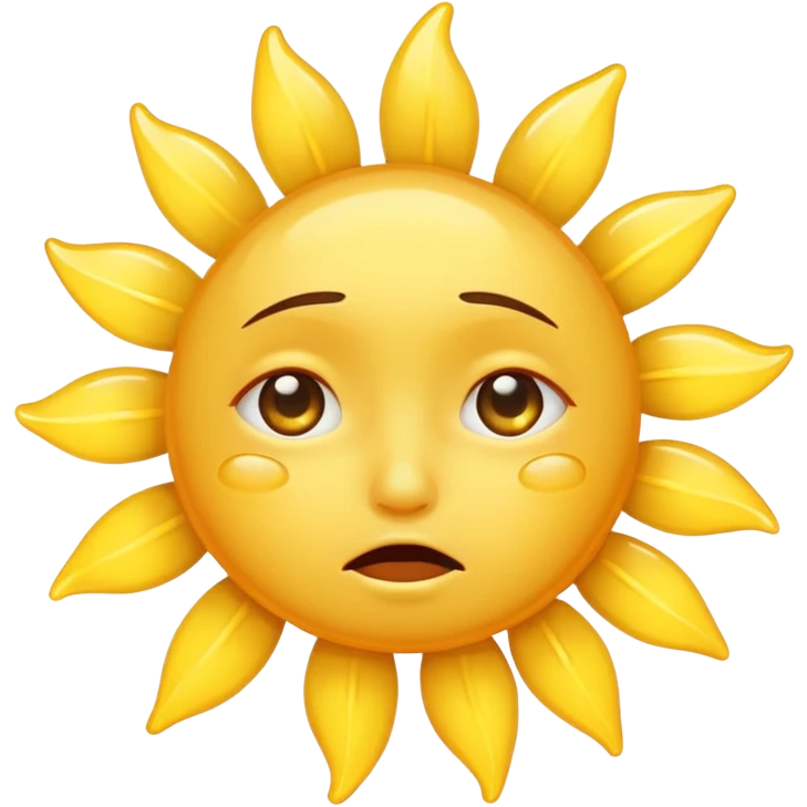 Sun emoji crying emoji