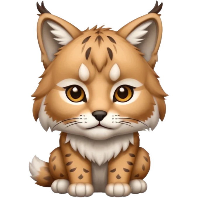 Chibi Sticker lynx sad emoji