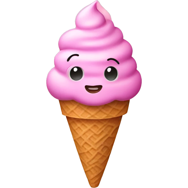 Pink ice cream  emoji