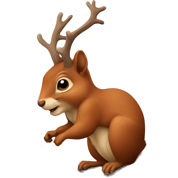 Squirrel with antlers emoji