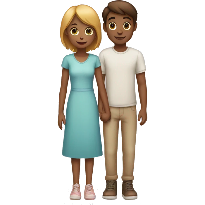 Girl and boy holding hands emoji