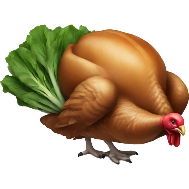 turkey with greens emoji