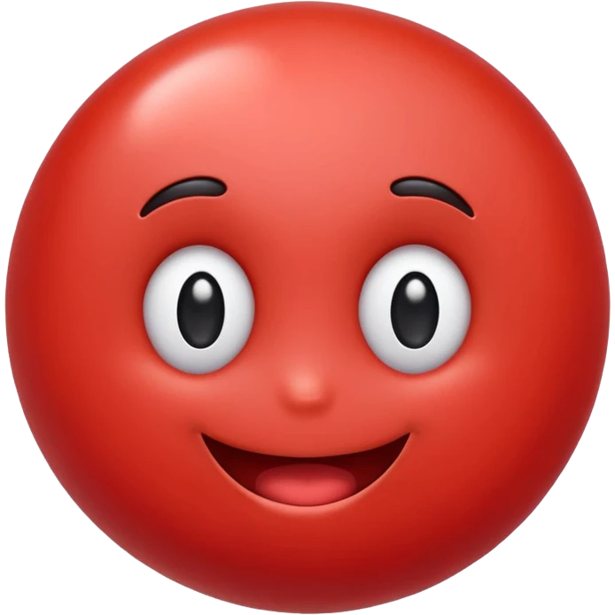 cartoon red blood cell with a happy face emoji