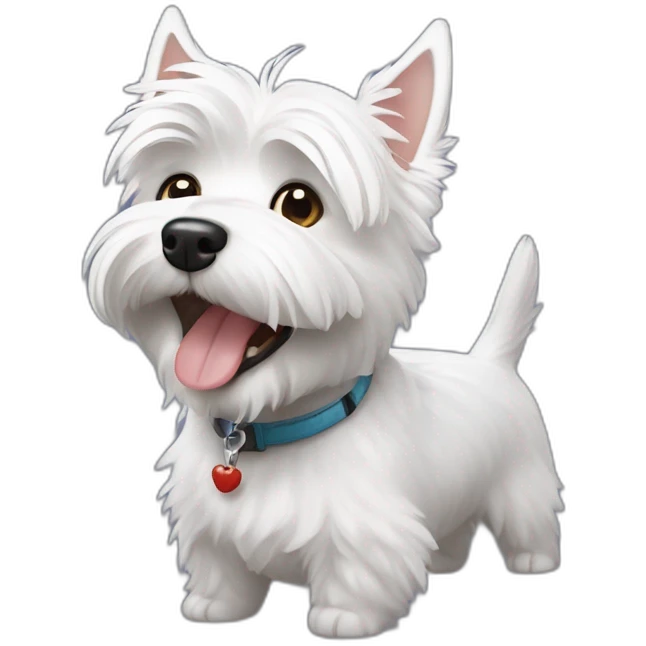 Westie dog happy  emoji