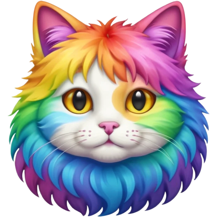 Rainbow cat emoji