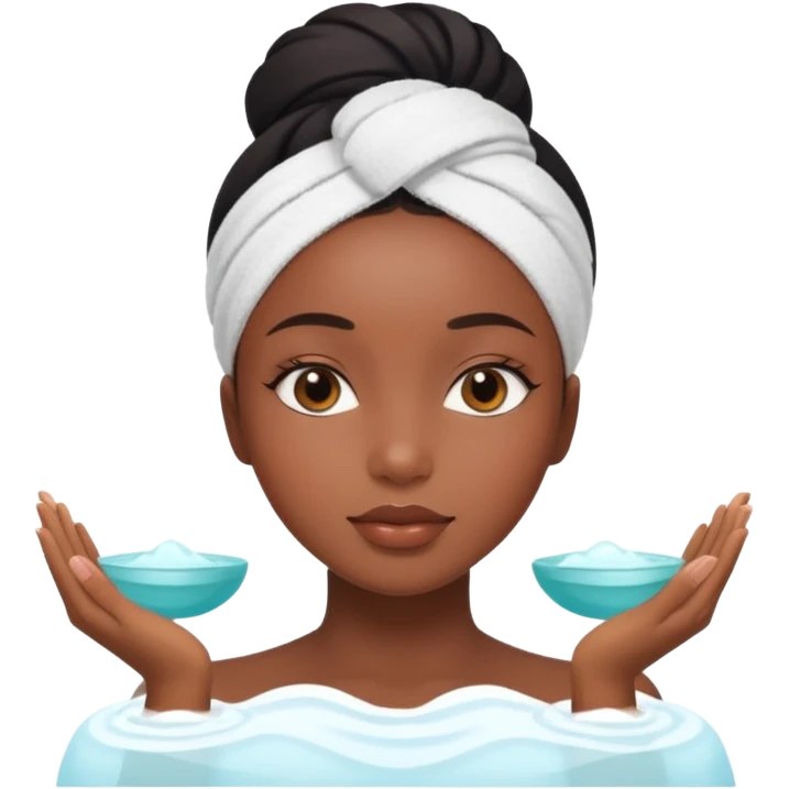 Black girl spa treatment  emoji
