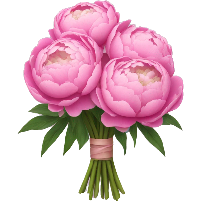 pink peonies bouquet emoji
