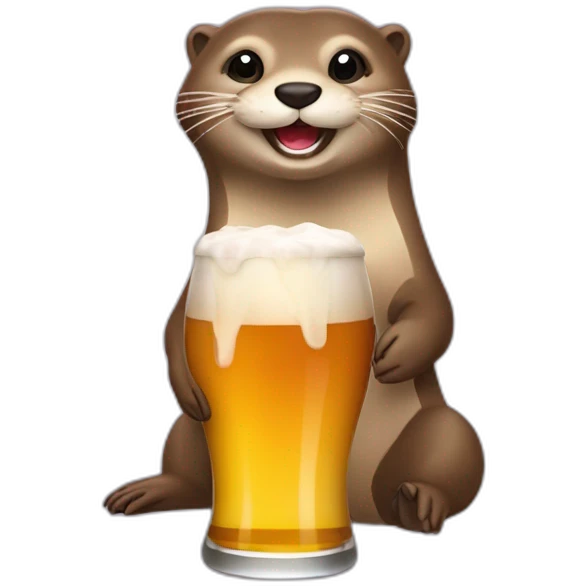 Loutre qui boit une biere emoji