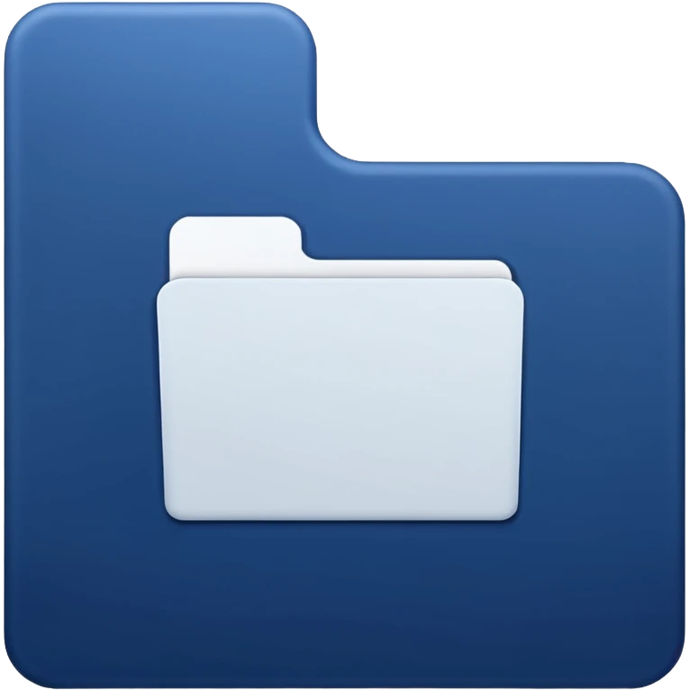 a dark blue file with blank name label on it emoji